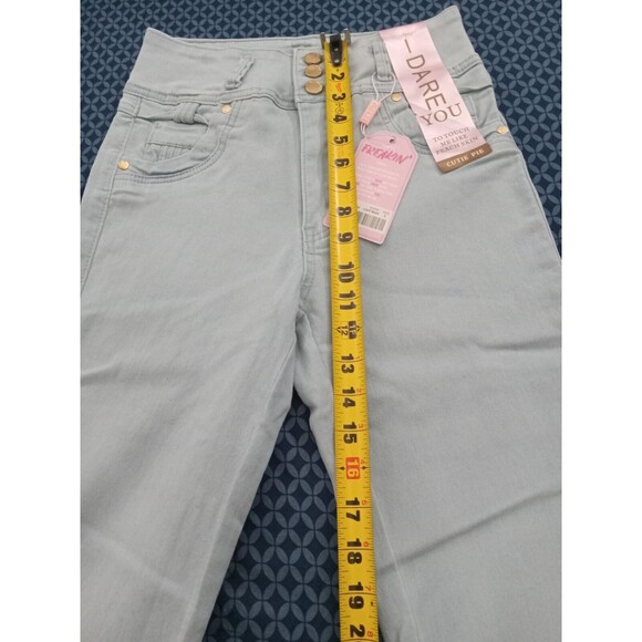 WAIST 28 INCHES SIZE 5 FLARE JEANS STRETCH DENIM PUSH UP BLUE 5-3 CTP1204  SZ5 - Picture 4 of 11